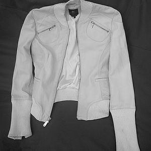 Rock & Republic White leather jacket